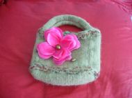 Light green felted bag